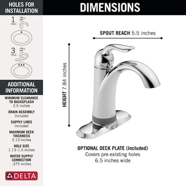 Delta Lahara Single Handle Single Hole Bathroom Faucet with