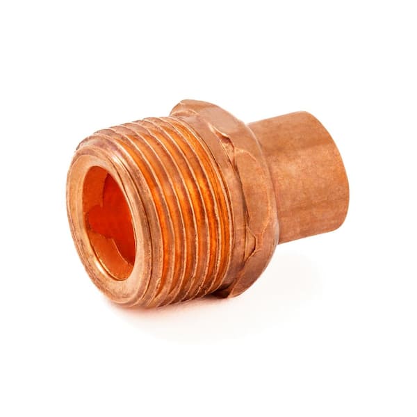 Everbilt 1/2 in. x 3/4 in. Copper Pressure Cup x MPT Male Adapter Fitting