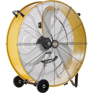 13000 CFM 30 in. heavy-duty High Velocity Barrel Floor Drum Fan with Powerful 1/3HP Motor, 9 ft. Power Cord