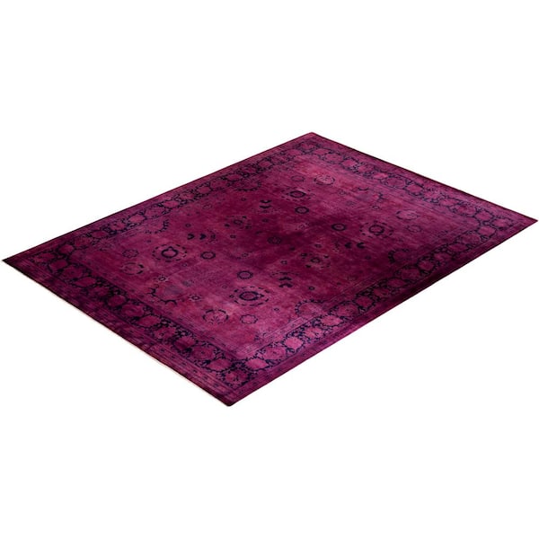 Fine Vibrance Black 9 ft. x 12 ft. Solid Wool Indoor Area Rug