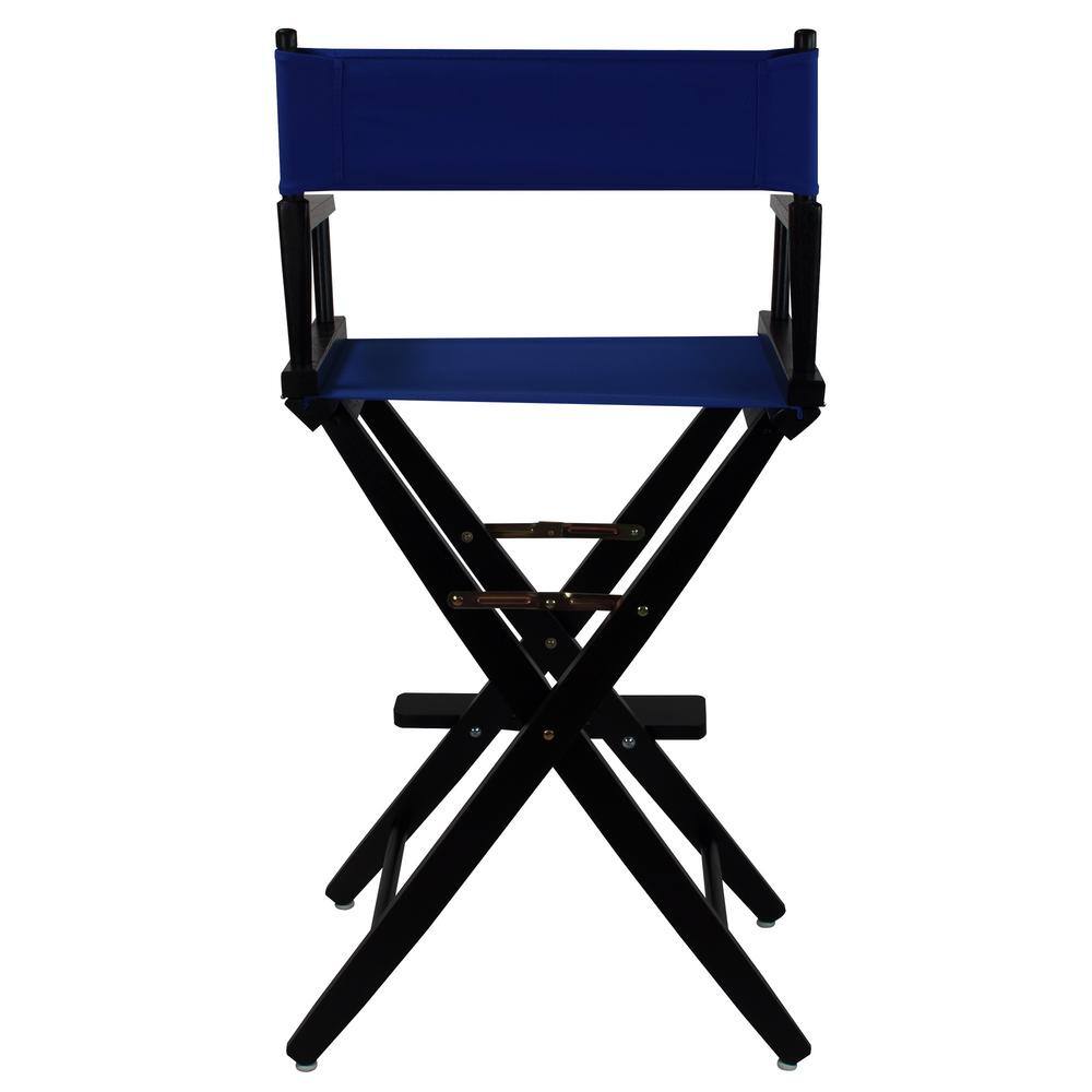 Royal Blue and Black 45.5'' Tall Wood Director's Chair