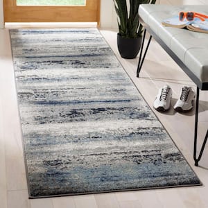 Galaxy Gray/Ivory 2 ft. x 8 ft. Abstract Runner Rug
