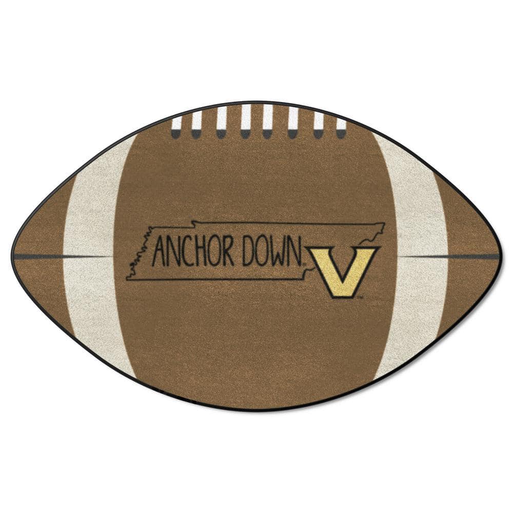 FANMATS Vanderbilt Commodores Brown 2 Ft. X 3 Ft. Football Area Rug ...