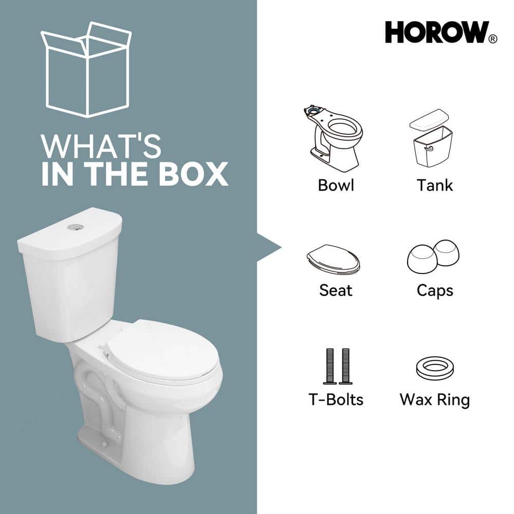 White Vitreous China 21" Tall Round Dual Flush Toilet