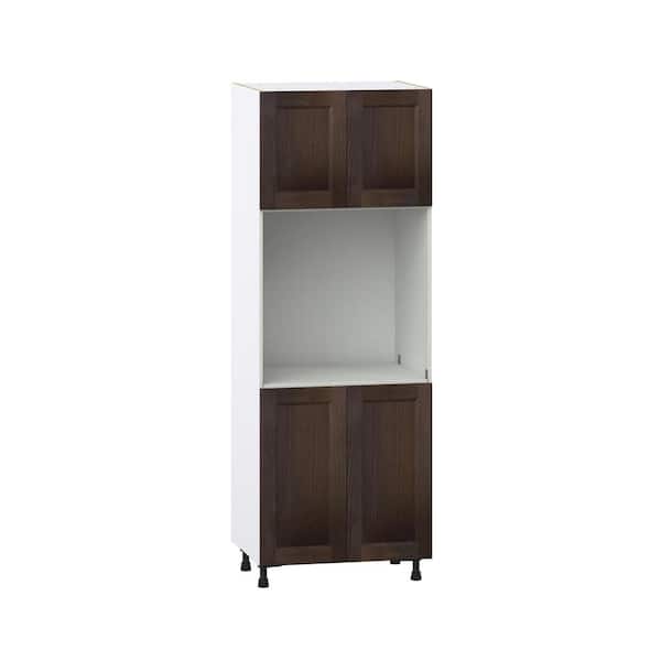 Georgetown 30 in. W x 24 in. D x 84.5 in. H Assembled Single Oven Kitchen Cabinet in Chestnut