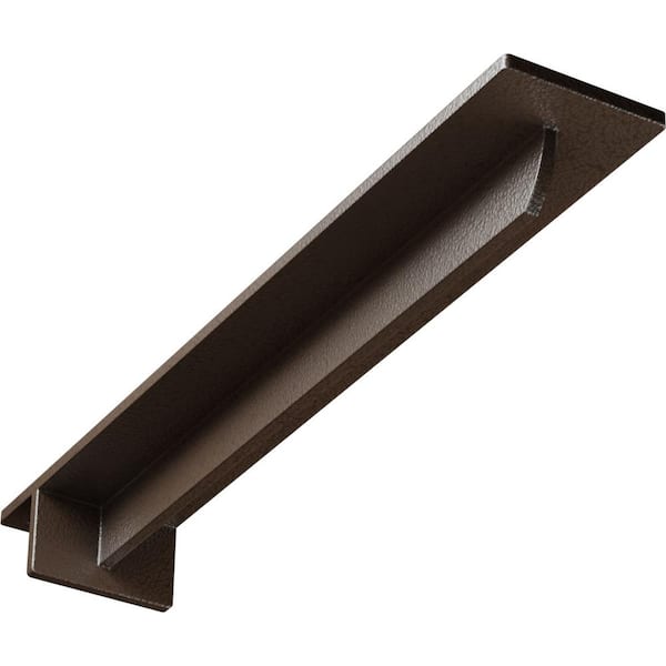 Ekena Millwork 3 in. x 2 in. x 18 in. Steel Hammered Brown Heaton Bracket