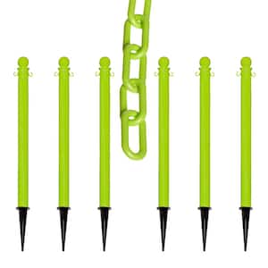 Safety Green Medium-Duty Ground Pole and Chain Kit
