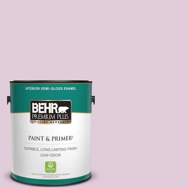 BEHR PREMIUM PLUS 1 gal. #M110-2 Cassia Buds Semi-Gloss Enamel Low Odor Interior Paint & Primer