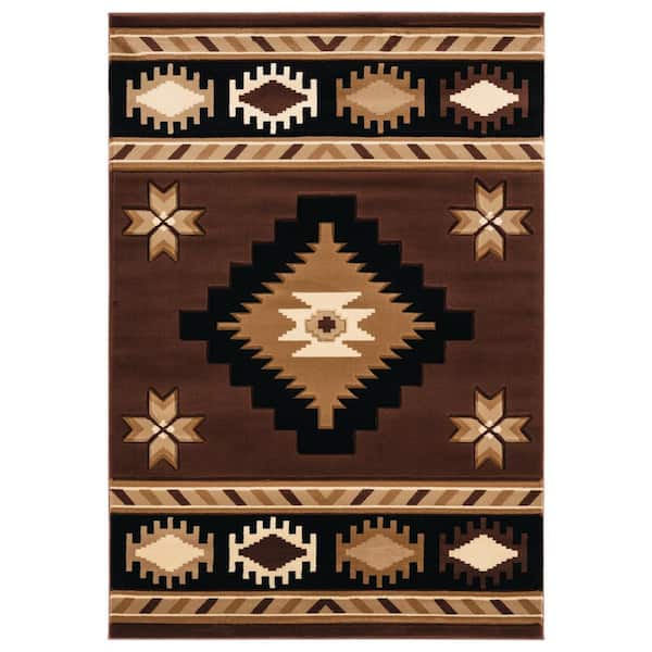 Bristol Caliente Brown 7 ft. 10 in. x 10 ft. 6 in. Area Rug