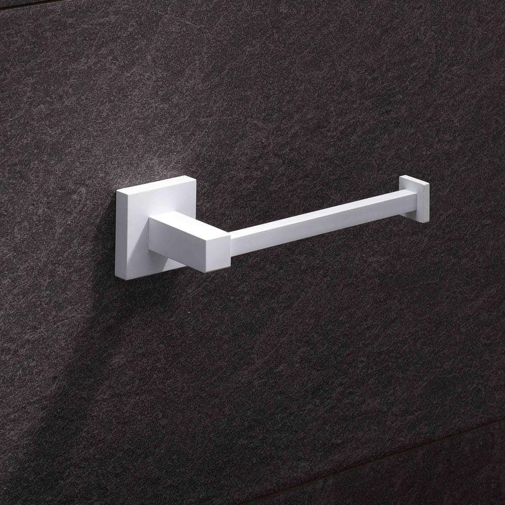 Matte White Metal 4-Piece Bathroom Hardware Set
