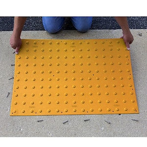 2 ft. x 4 ft. Yellow Wet-Set Replaceable ADA Pad