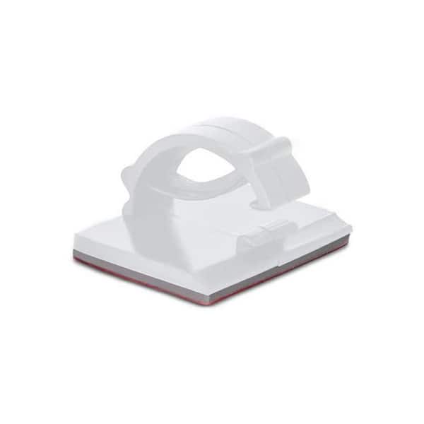 Lukyamzn Cable Clips 3M Adhesive Cord Organizer Wire Holder Clamp White 50pcs for Desk Car Dash Cam Tables Wall