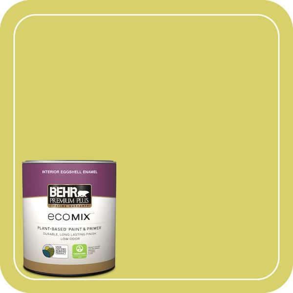 1 qt. #P340-4 Lime Tree Eggshell Enamel EcoMix Plant-Based Interior Paint & Primer