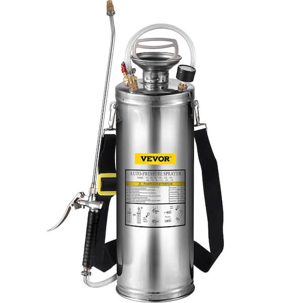 3 Gal. Stainless Steel Sprayer Adjustable Nozzle Hand Pump Sprayer Set with 20 in. Wand, Handle and 3ft. Reinforced Hose