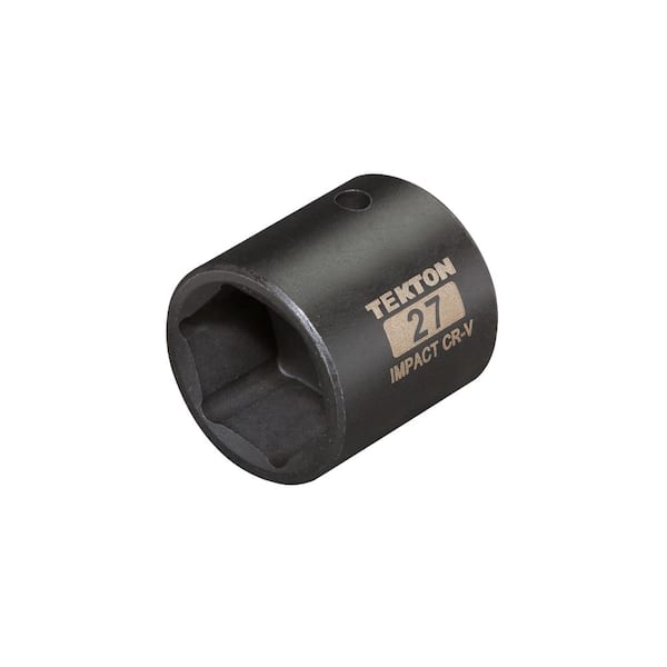 TEKTON 1/2 in. Drive 27 mm 6-Point Shallow Impact Socket