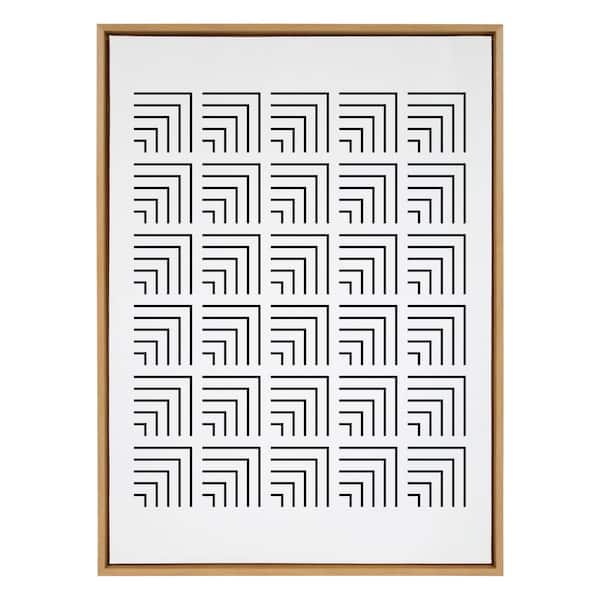 Kate and Laurel Sylvie Corners 38 in. x 28 in. by Apricot + Birch (Beth Vassalo) Framed Canvas Wall Art