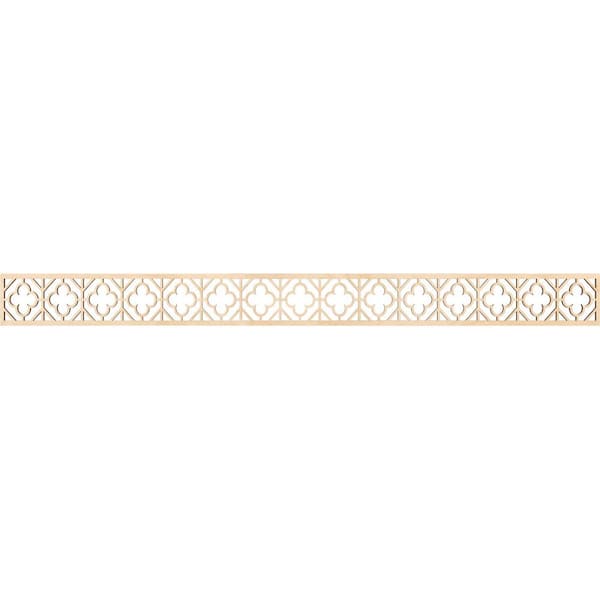 Ekena Millwork Hazelton Fretwork 0.25 in. D x 46.375 in. W x 4 in. L Birch Wood Panel Moulding