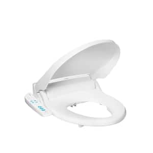 OmigoGS Essential Electric Bidet Seat for Round Toilets with Warm Water Washes in White
