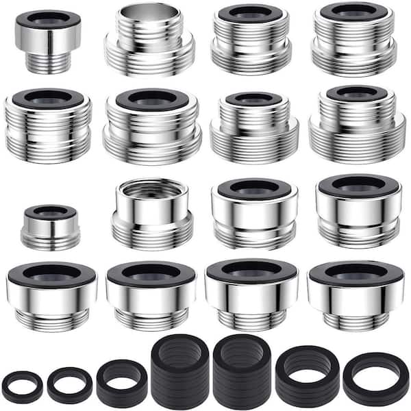 16-Piece Faucet Adapter Kit for Male Female M22 Sink Faucet Garden Hose Water Filter Standard Hose