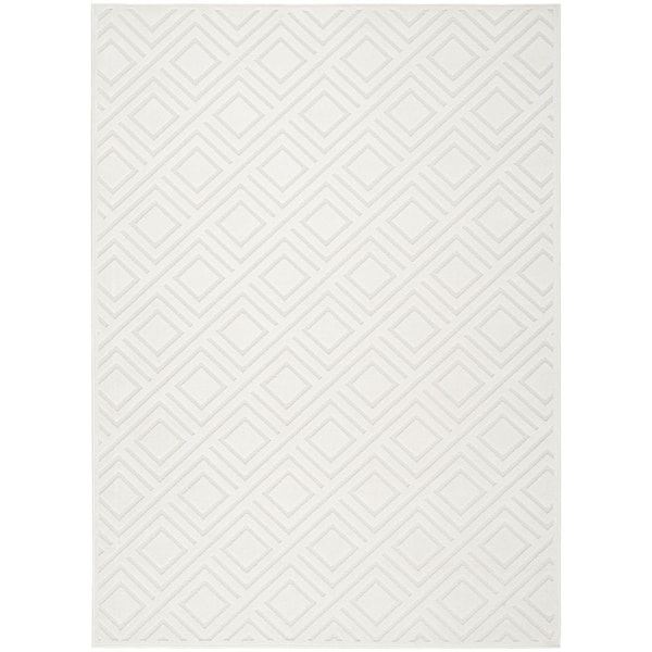 7 ft. x 9 ft. Cream Geometric Area Rug