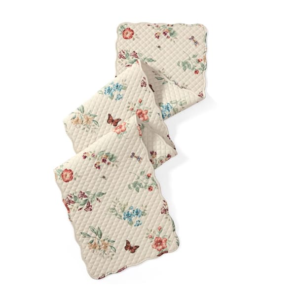 Lenox Butterfly Meadow Fall Quilted Table Runner, Multicolor - 14"W x 72"L