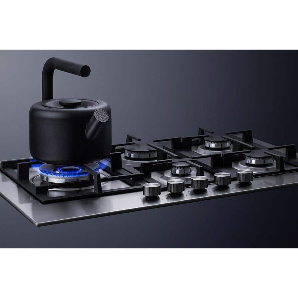 30" Stainless Steel 5-Burner Gas Cooktop with Cast Iron Grates