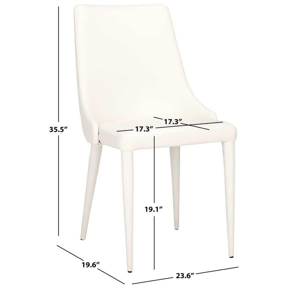 Summerset White Leather Upholstered Dining Side Chair Set
