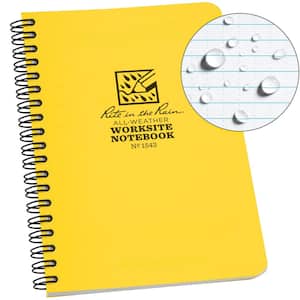 4-5/8 in. x 7 in. Side Spiral Contractors Notebook in Yellow