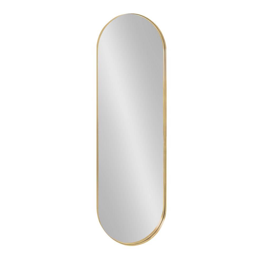 Gold Full-Length Oval Capsule Wall Mirror