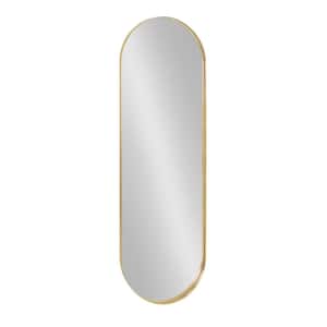 Rollo 48 in. x 16 in. MidCentury Oval Gold Framed Decorative Wall Mirror