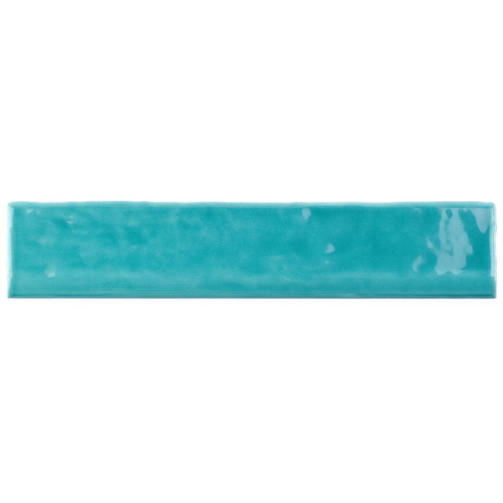 Newport Turquoise 2 in. x 10 in. Polished Ceramic Subway Wall Tile Sample price history on PriceWatchPro