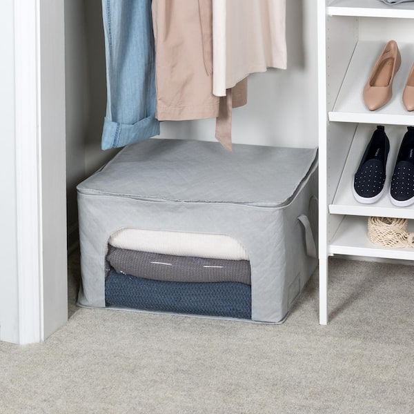 Clearance Large Storage Bags, Clothes Storage Bins Foldable Closet  Organizers Storage Containers with Durable Handles Thick Fabric for Blanket  Comforter Clothing Bedding, Gray, 1 PCS 