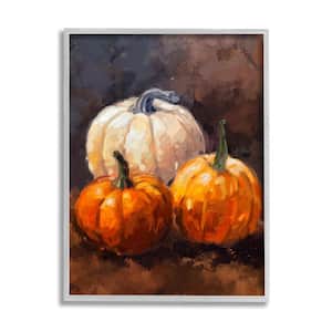 Pumpkin Painting Still Life by Zwei Li 1-Piece Framed Graphic Print Food Poster Art Print 20 in. x 16 in.