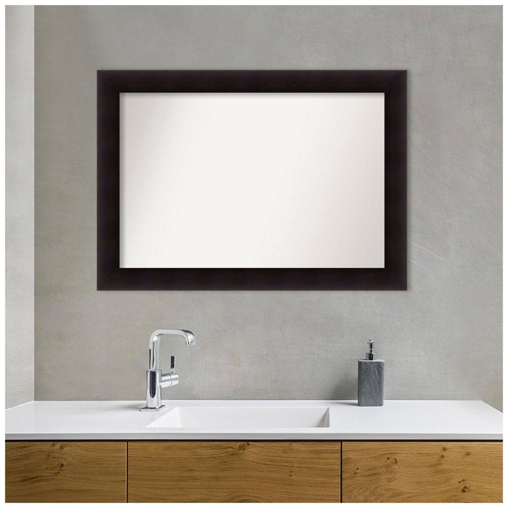 Espresso Wood Framed Full Length Bathroom Vanity Mirror