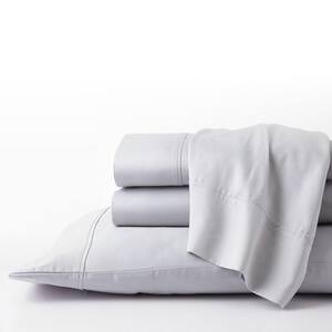 4-Piece Gray Luxury Supima Cotton and Plant-based TENCEL Cooling Queen Sheet Set