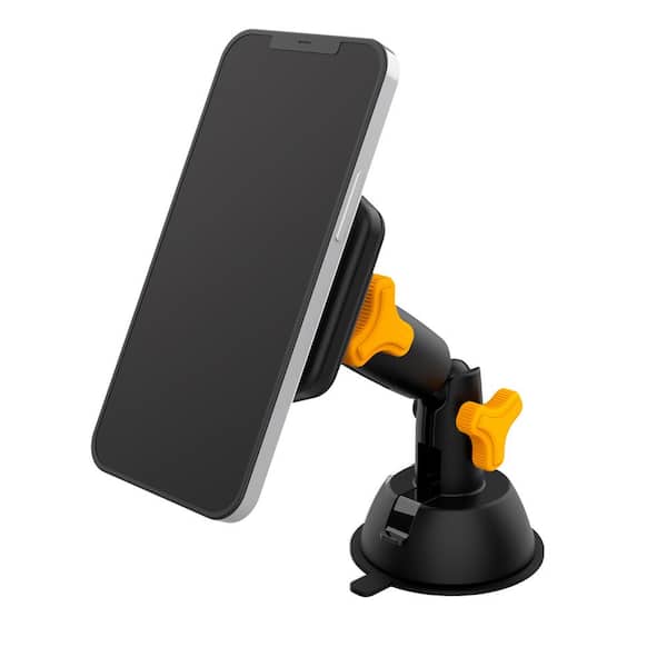 Armor All Wireless Charging Car Phone Mount, Turns 360-Degrees, USB Cable Included, Black
