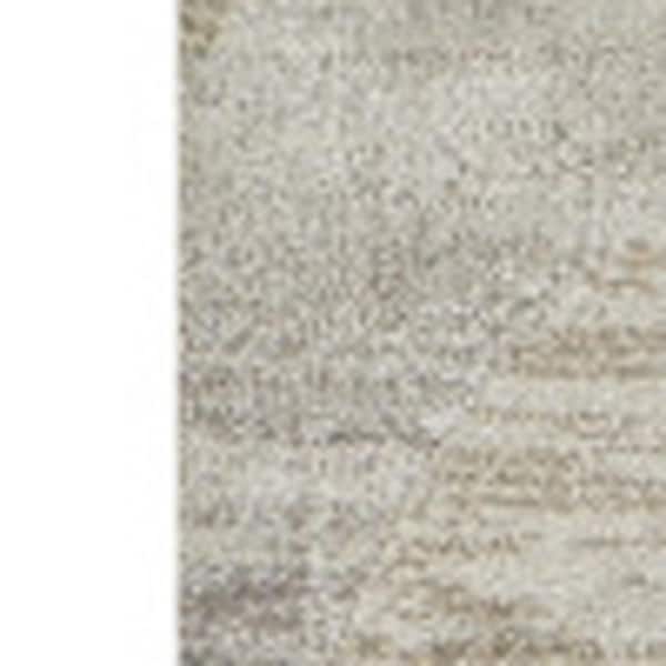 8 X 11 Brown, Beige Abstract Runner Rug