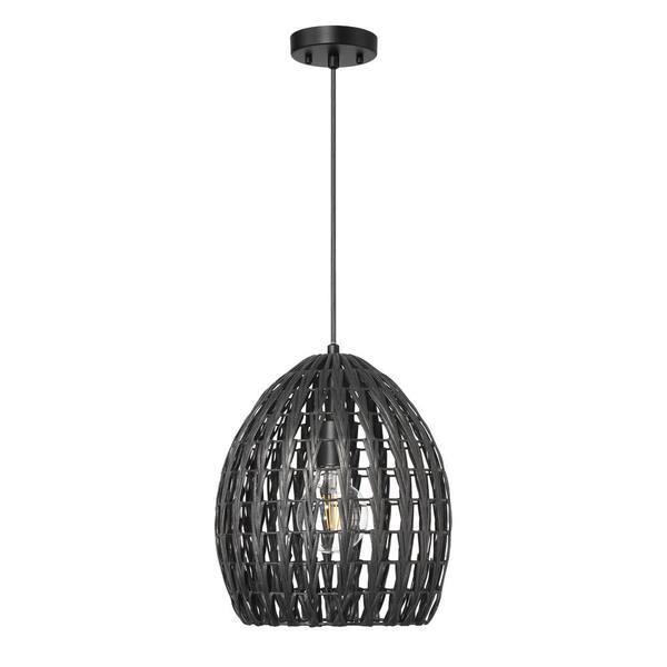 Robert Stevenson Lighting Persephone 1-Light Painted Black Finish ...