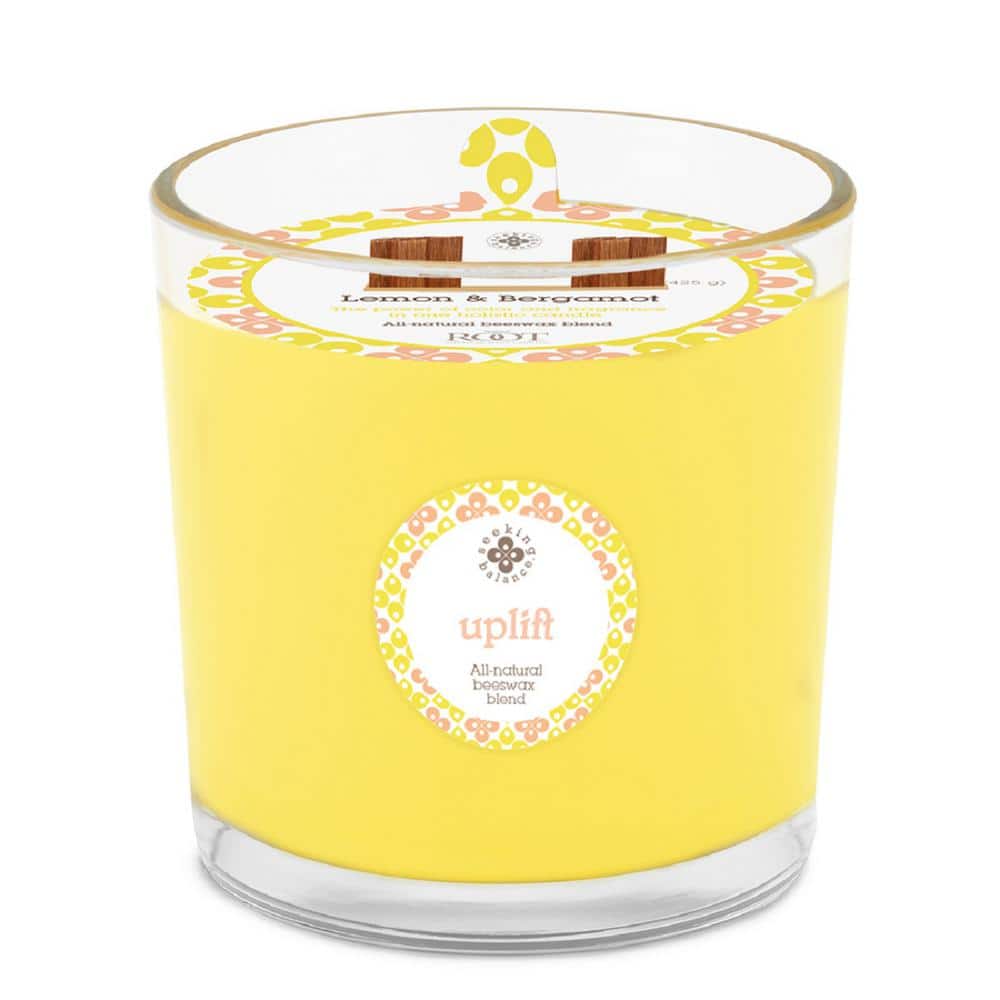 Yellow Double Wick Beeswax Aromatherapy Jar Candle