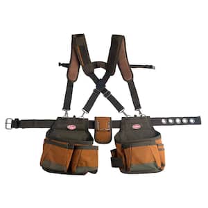 Tommie Copper Adjustable 2-Bag 19-Pocket Tool Belt with Back Support Brace  1870UR - The Home Depot