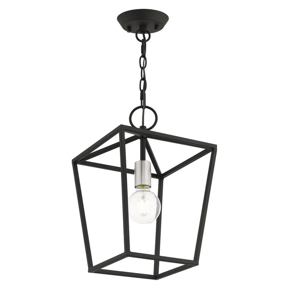 Devonshire Black Metal 1-Light Indoor/Outdoor LED Pendant