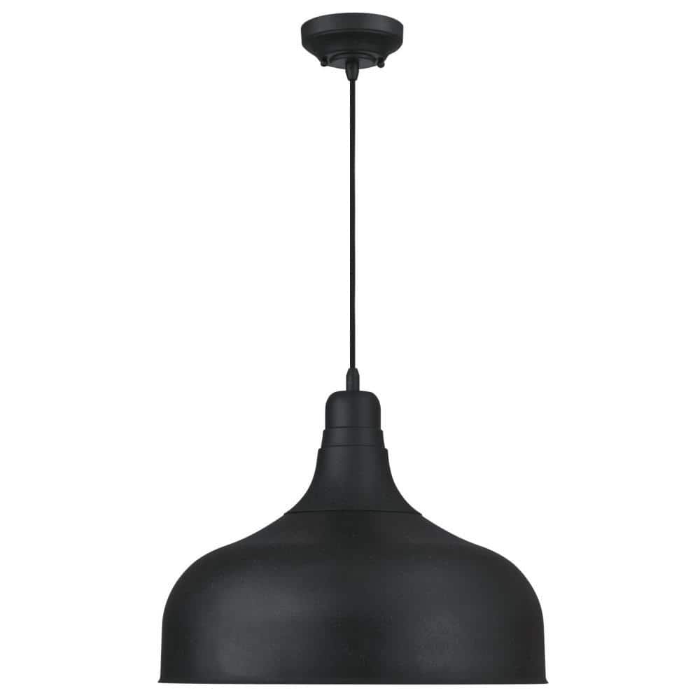 Bronze Mini Pendant with Textured Glass Shade