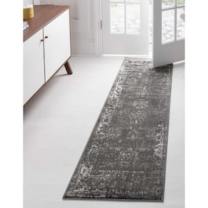 Sofia Casino Dark Gray 3' 3 x 16' 5 Runner Rug