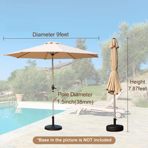 9 inch patio umbrella 9FT with Auto Tilt tilt feature lets you angle the canopy as the sun moves Tatayosi 9inch Patio Umbrella Outdoor