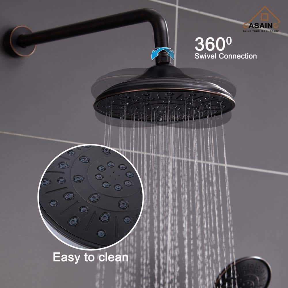 Oil Rubbed Bronze Multi-Head Wall Mounted Shower System