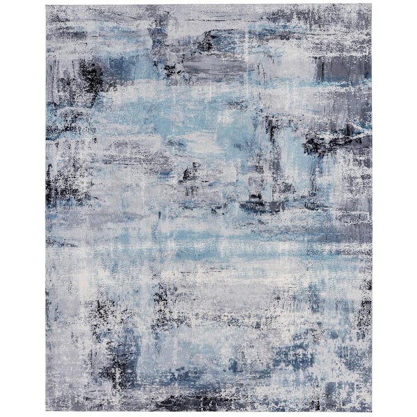2 ft. x 3 ft. Azure/Grey Tones Area Rug