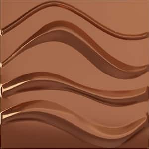 19 5/8 in. x 19 5/8 in. Wave EnduraWall Decorative 3D Wall Panel, Copper (12-Pack for 32.04 Sq. Ft.)