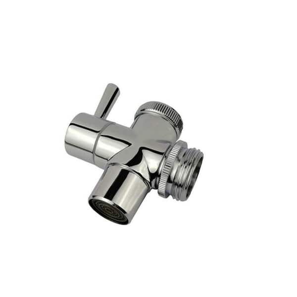 1/2 in. x 3/4 in. Sink to Garden Chrome Hose Diverter Adapter for Bathroom and Kitchen Sink Faucet