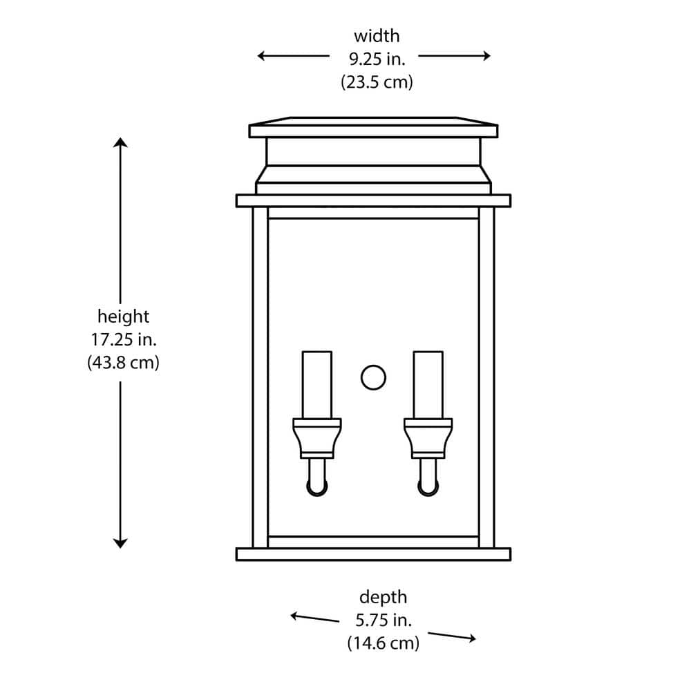 Medium Black Metal Lantern Outdoor Sconce with Seeded Glass