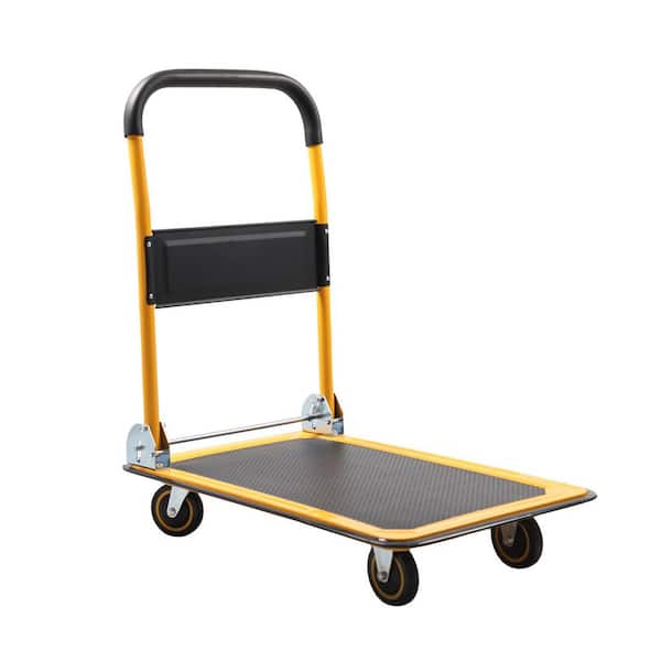 330 lbs. Capacity Foldable Hand Truck Moving Cart Platform Truck Yellow